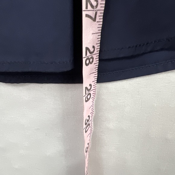 Ann Taylor Blouse Womens 14 Navy Blue Button Up Long Sleeve Capsule Wardrobe - Picture 8 of 13